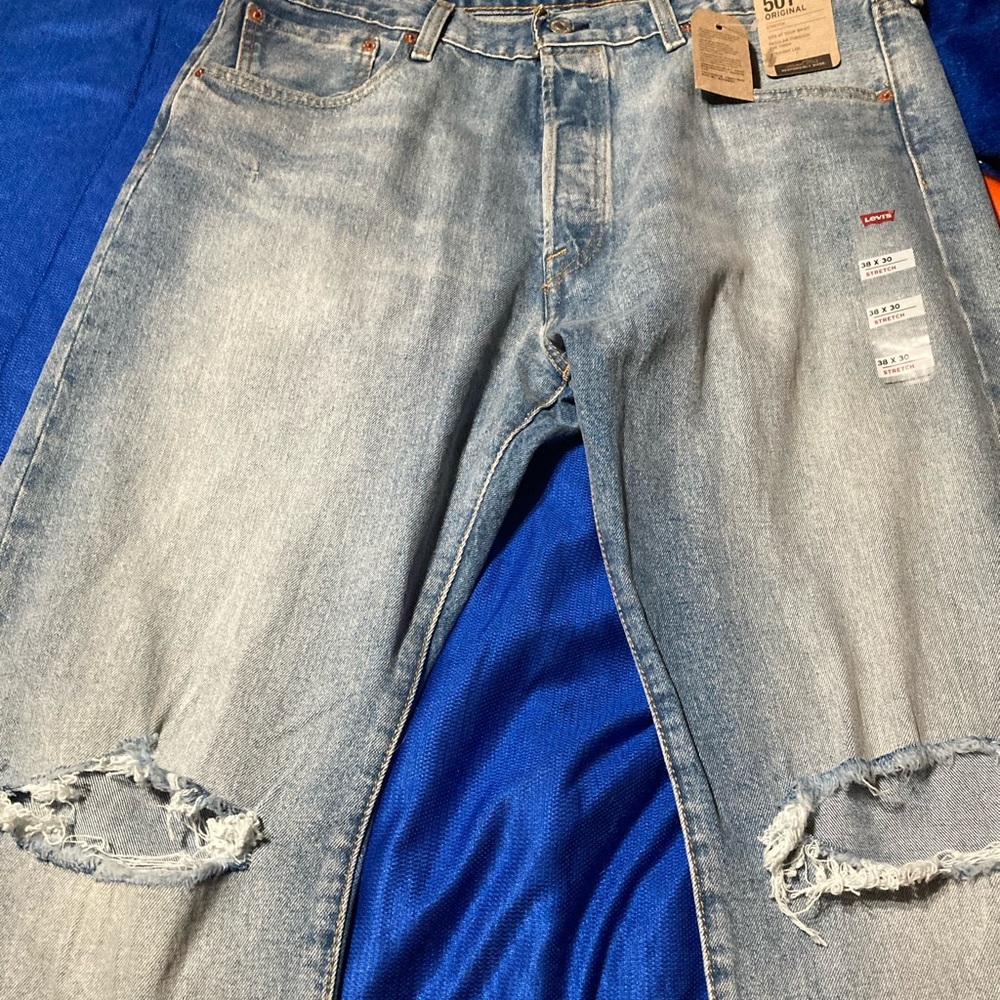 Brand new with tags Levi denim jeans 501 originals stretch fit boot cut
